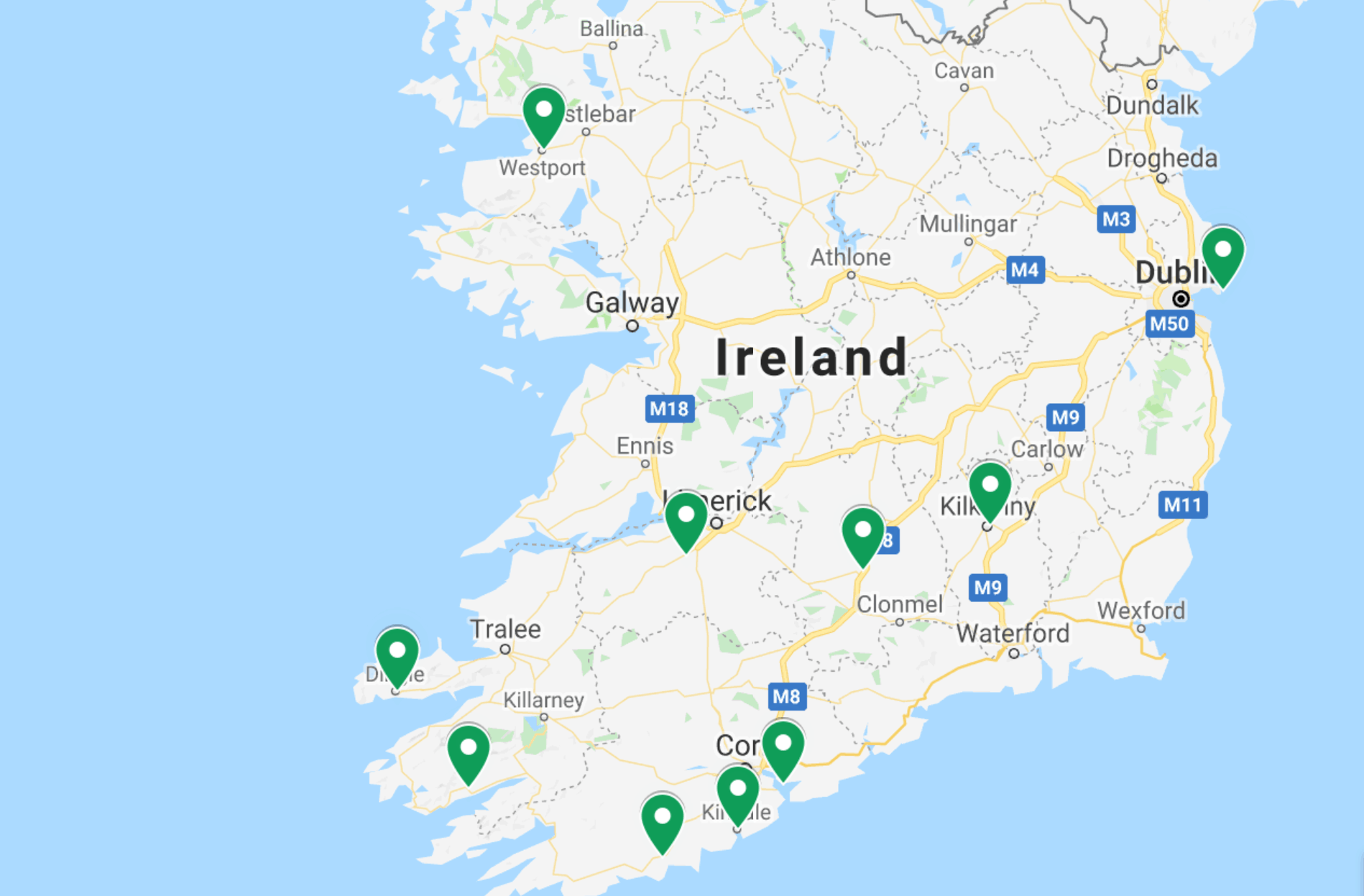Map Of The Prettiest Towns In Ireland