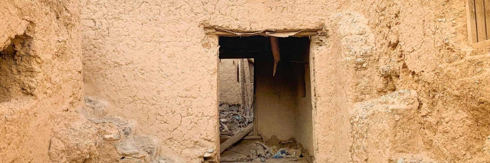 An abandoned doorway in Al Hamra Oman