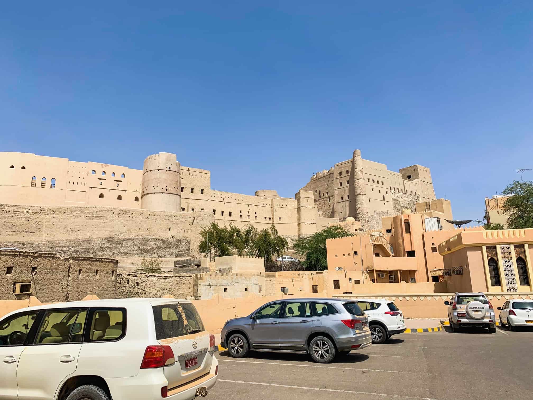 The parking lot at Bahla Fort