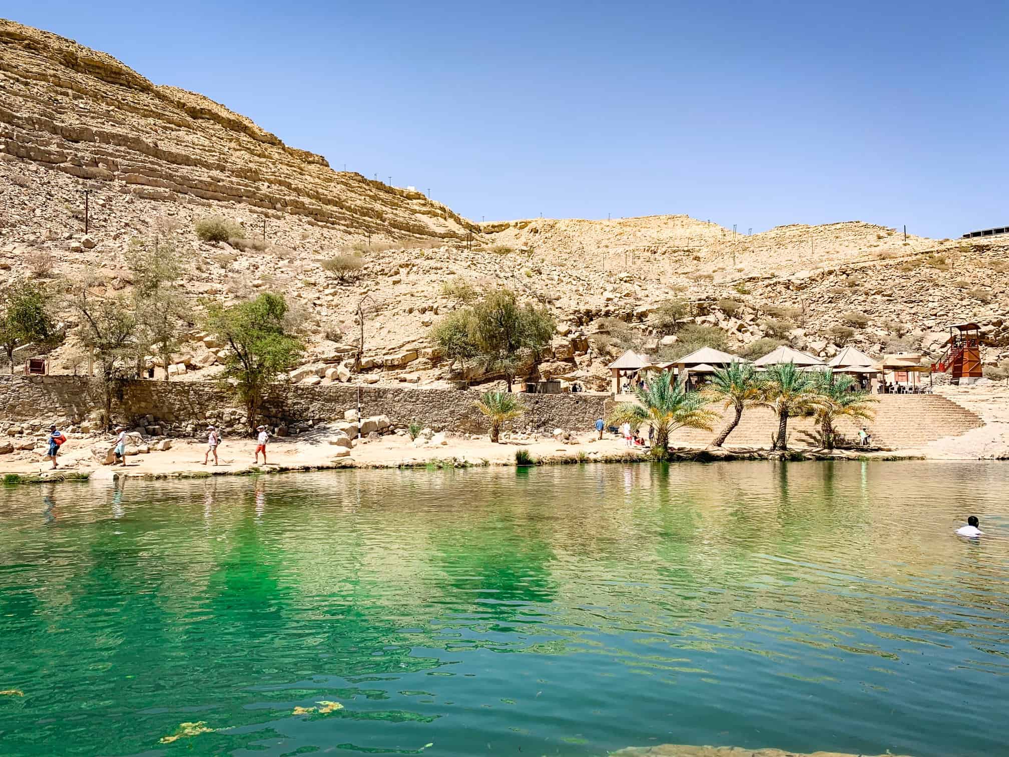 Dining at Wadi Bani Khalid