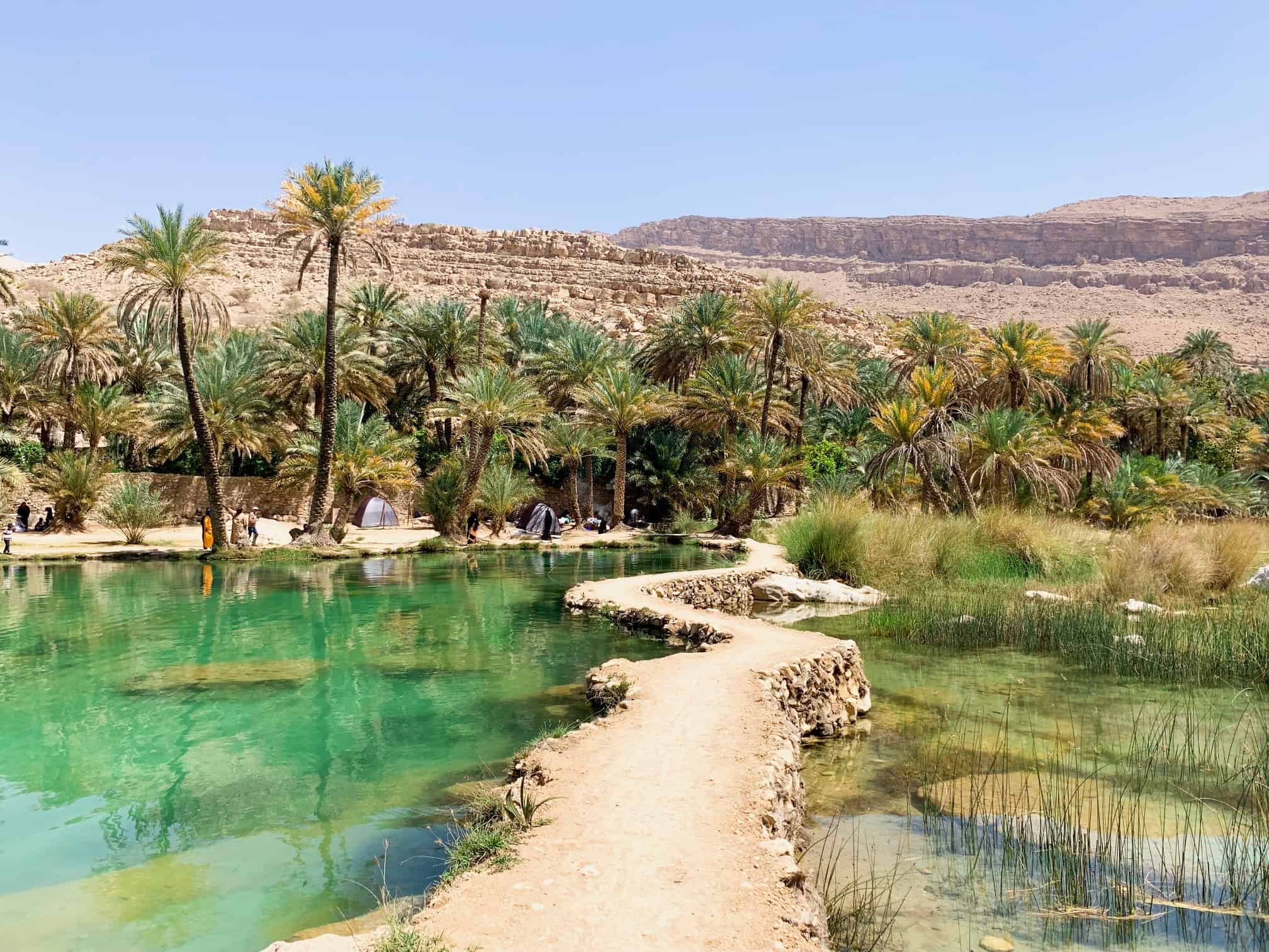 Fun pathway at Wadi Bani Khalid