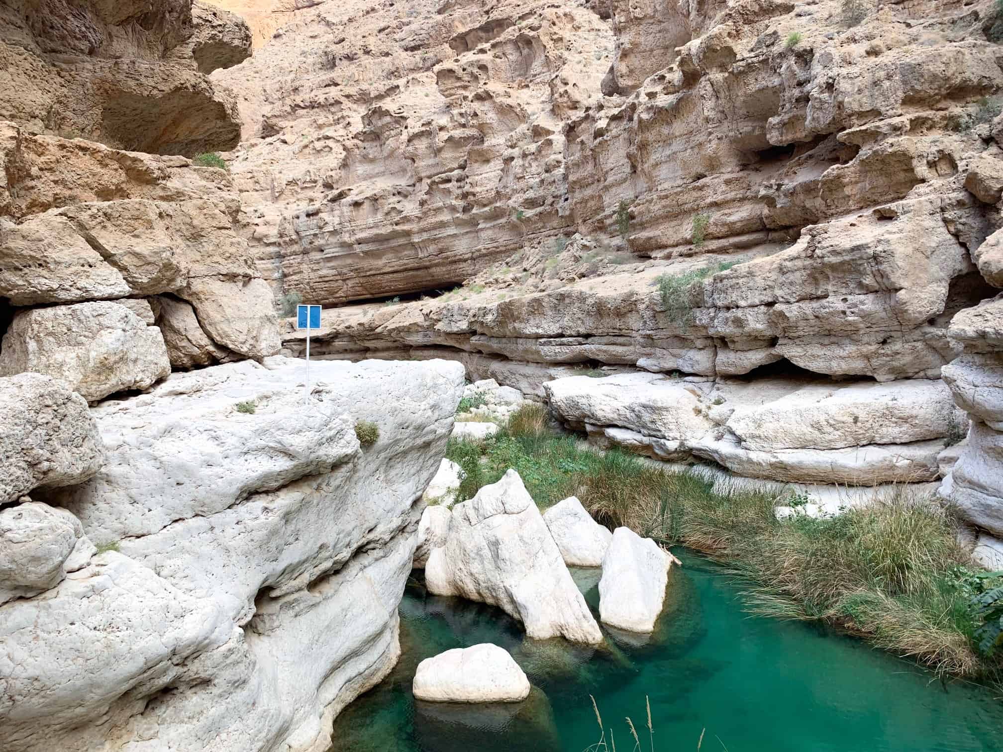 Steep part of the Wadi Shab hike