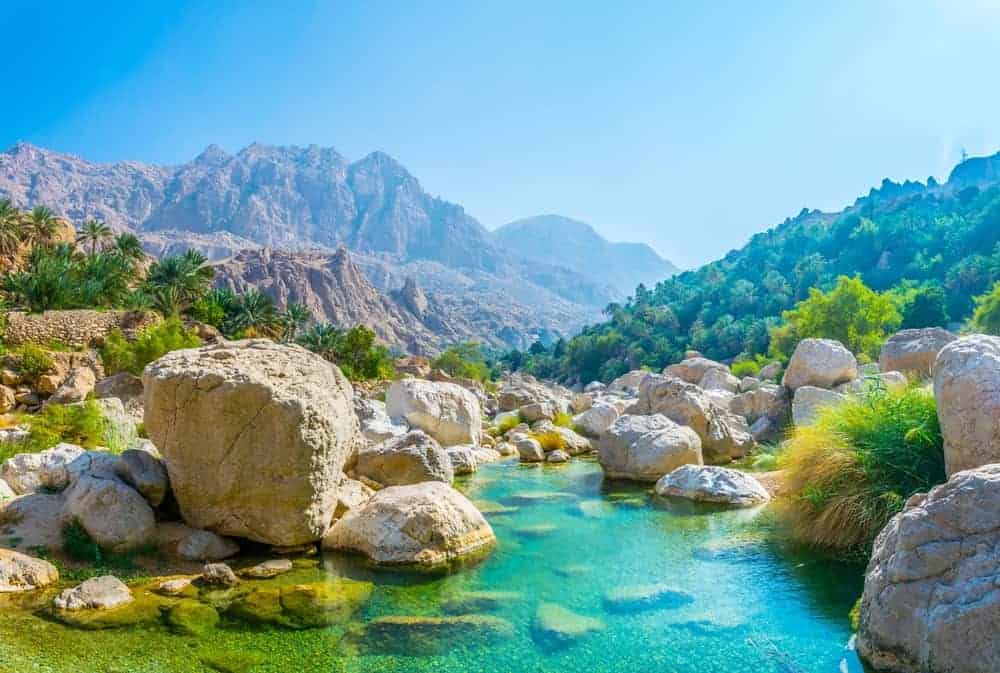 Wadi Tiwi Oman Blue pools 