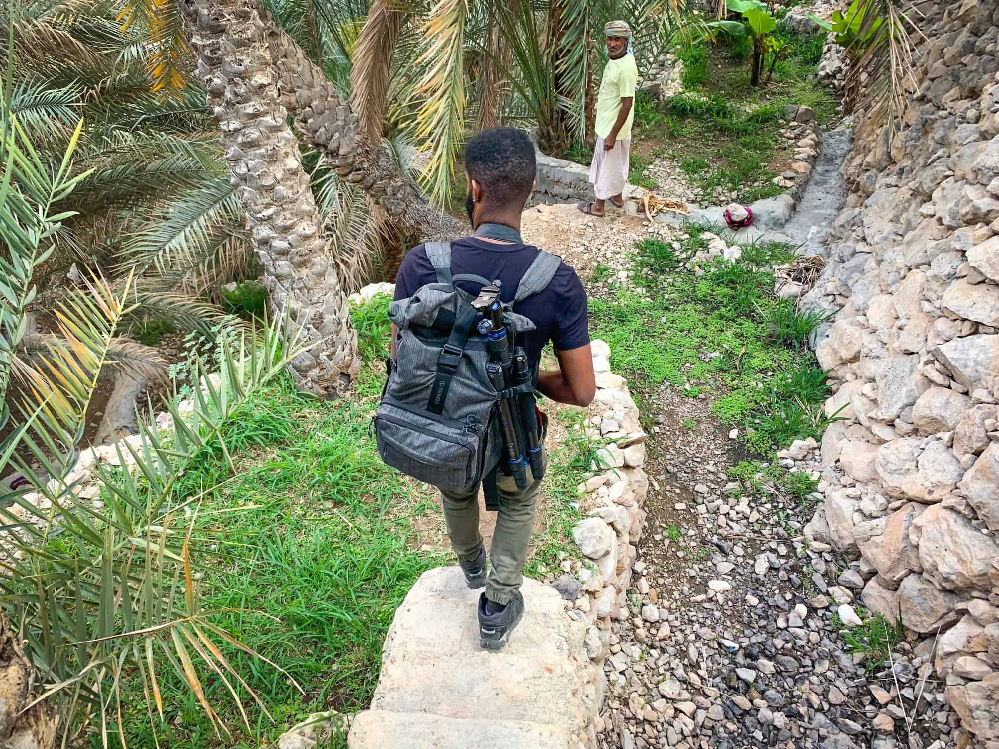 Walking in Wadi Tiwi in Oman 