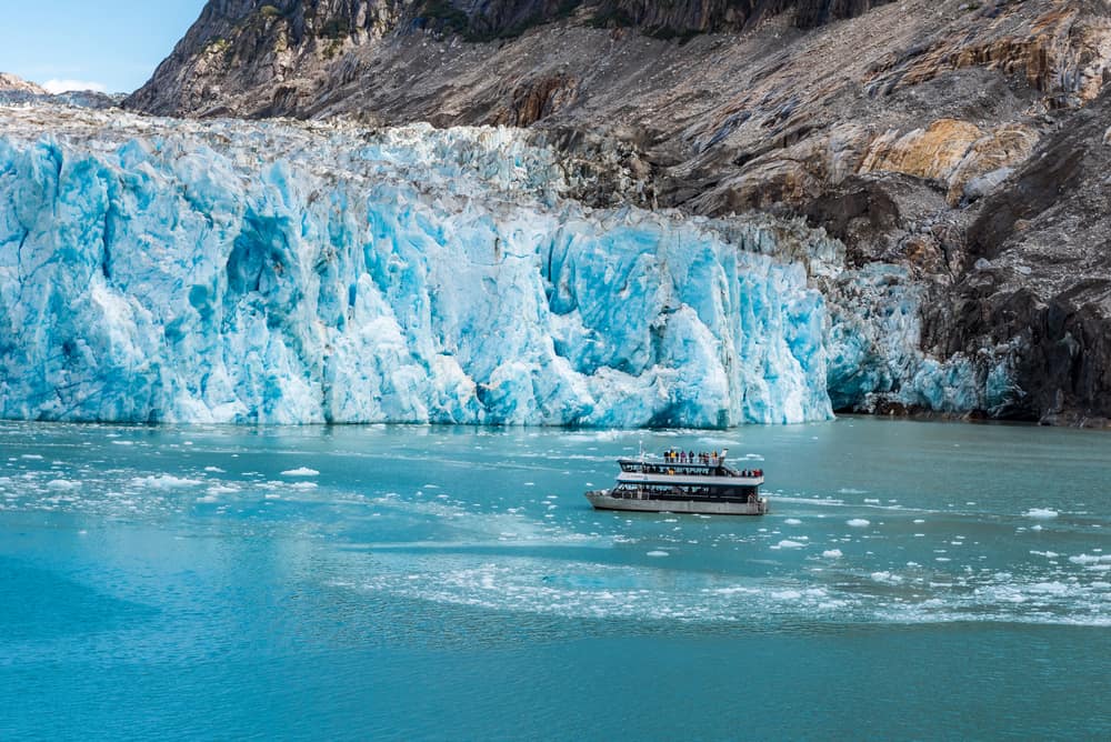 people on a glacier cruise in Alaska