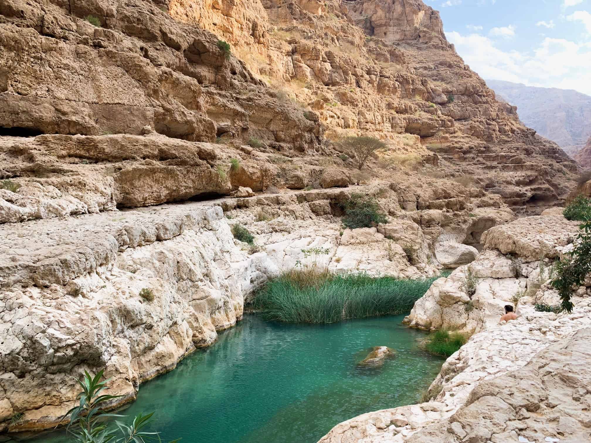 Swimming in the blue pools of Wadi Shab is one of the best things to do in Oman