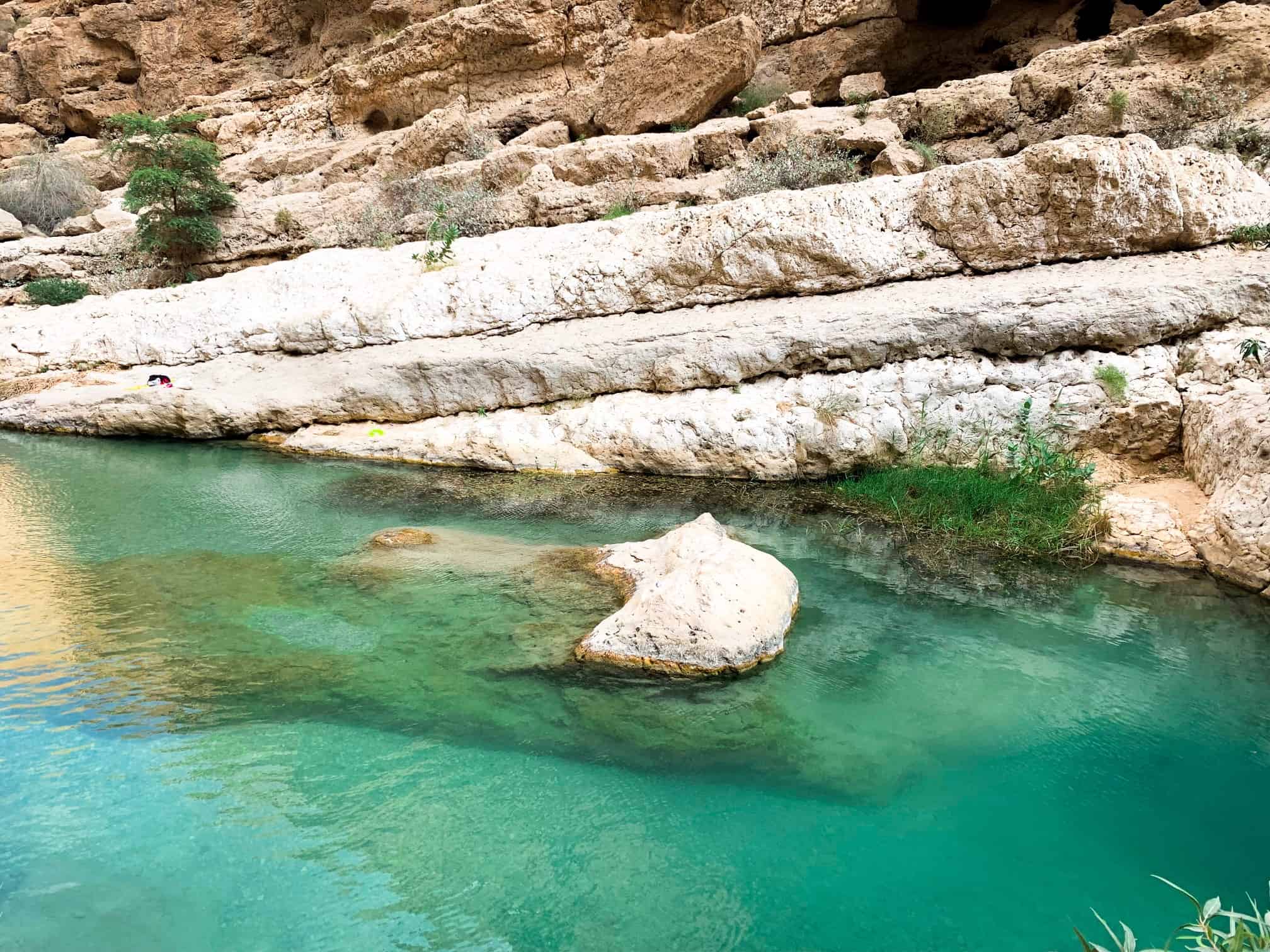 Stunning waters in Wadi Shab Oman