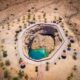 Aerial shot of Bimmah Sinkhole in Oman