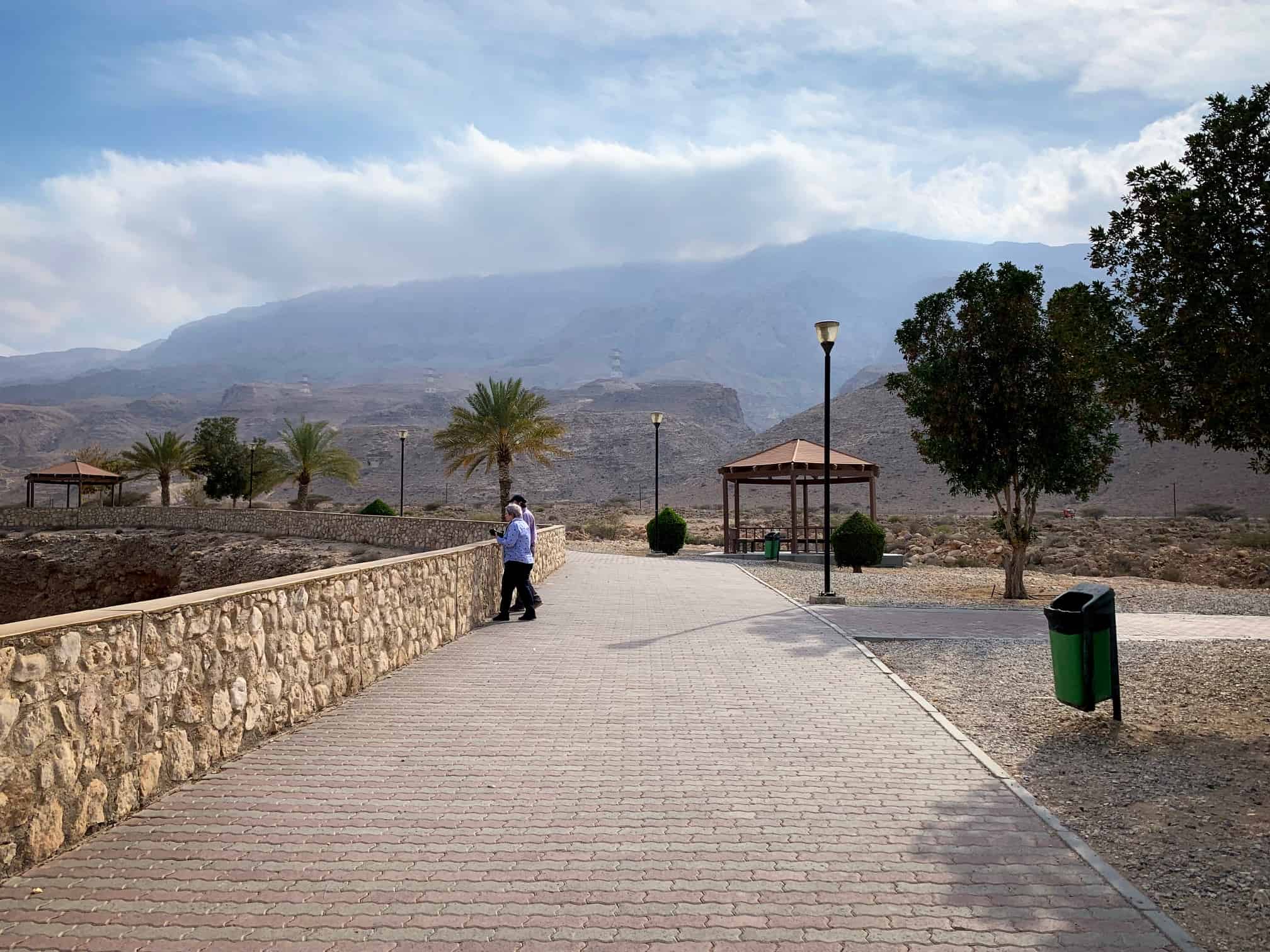 Walkway around the wall surrounding Bimmah Sinkhole