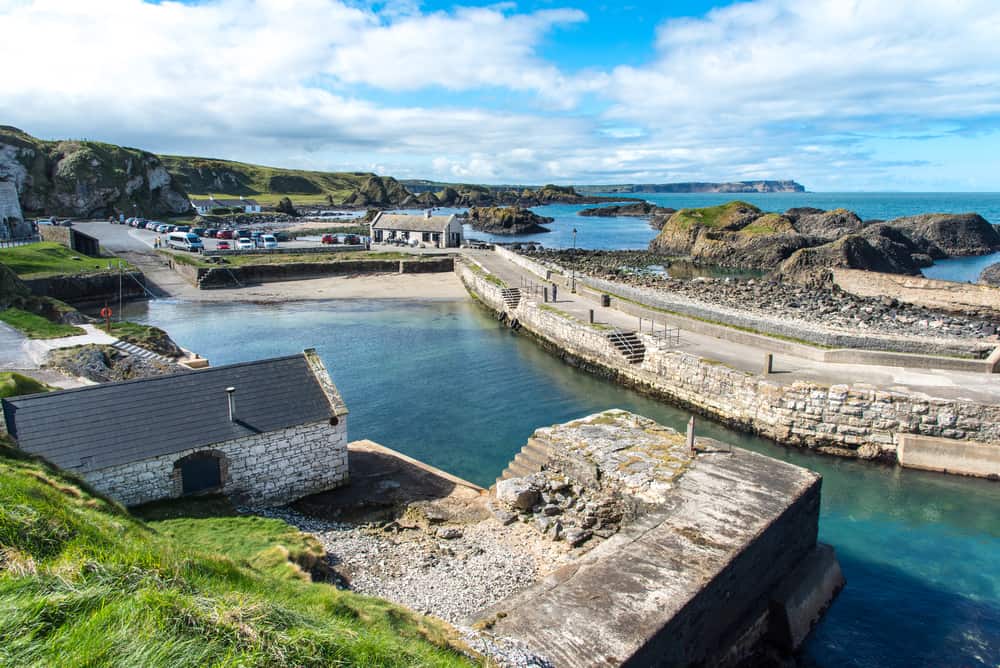 Overhead view of Ballintoy Game Of Thrones filming location in Ireland