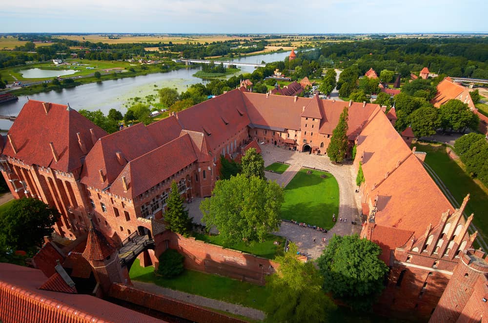 Malbork castle is the largest castle of Europe by land area