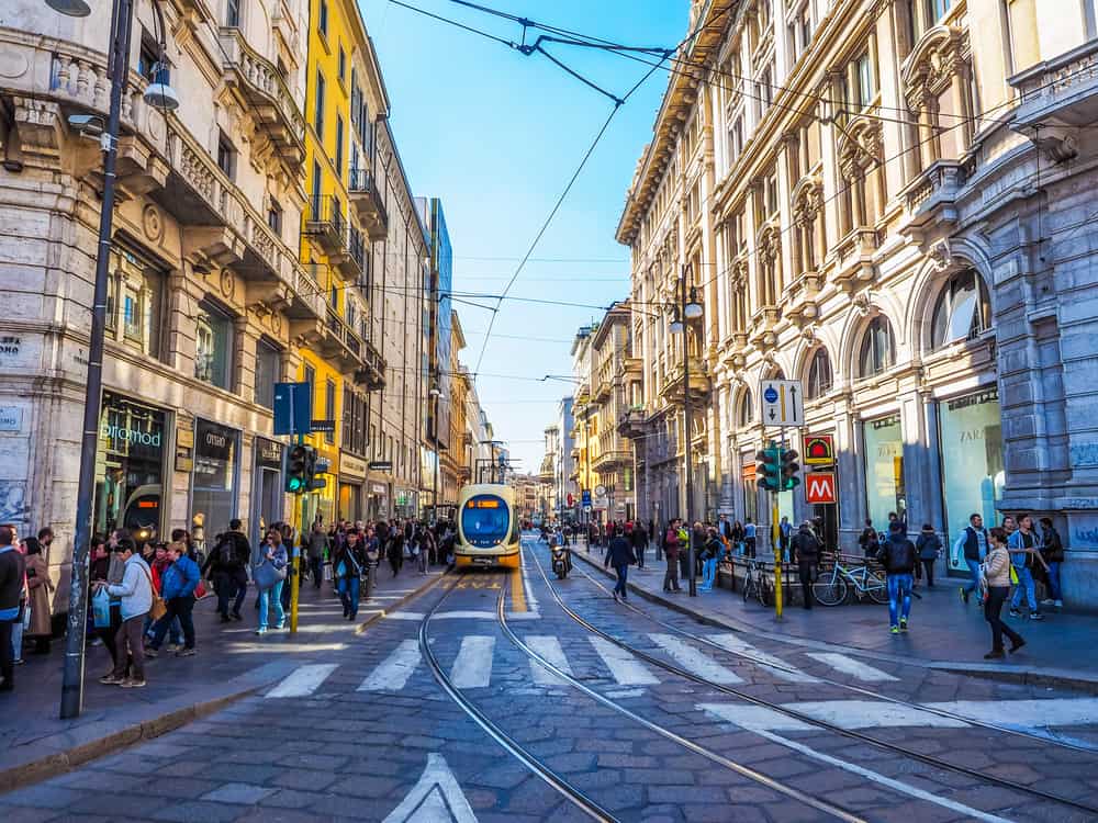 Via Torino is a great road to do some shopping on your one day in Milan
