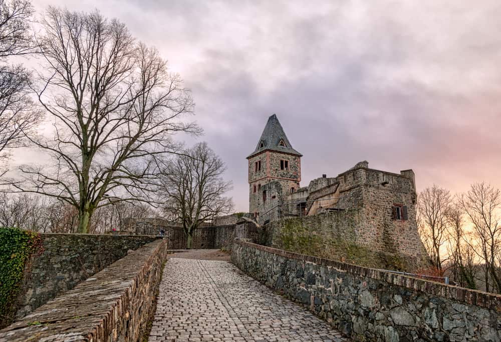 Burg Frankenstein is one of the famous castles in Germany for obvious reasons and is fitting with moody clouds looming overhead