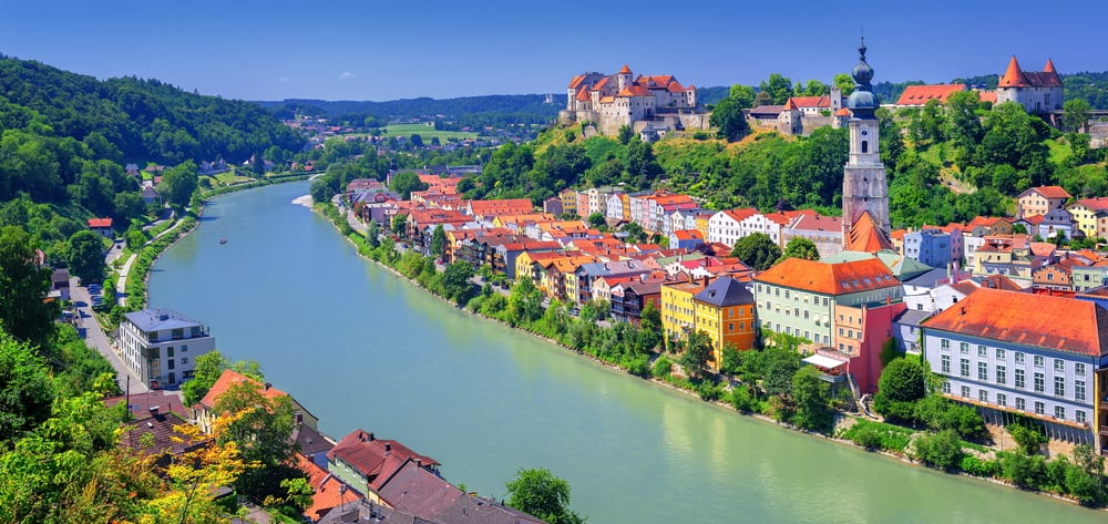 One of the biggest castles in Germany by length, Burghausen Castle is over 1000 meters long and sits along the Salzach River