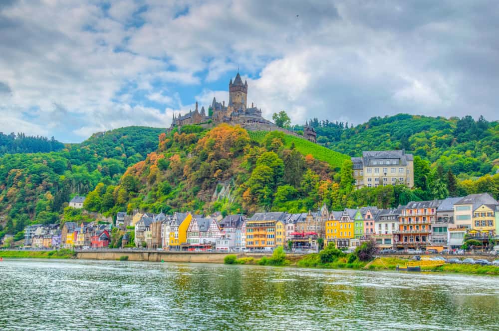 Cochem Castle is like many castles in Germany and sits on a hilltop overlooking the Moselle River and the quaint town of Cochem