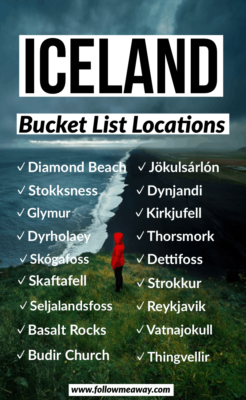 iceland bucket list locations road trip