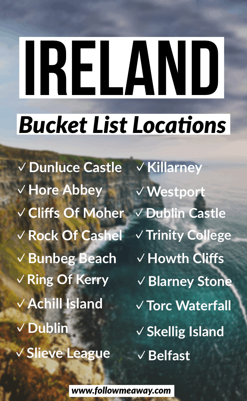ireland bucket list locations road trip