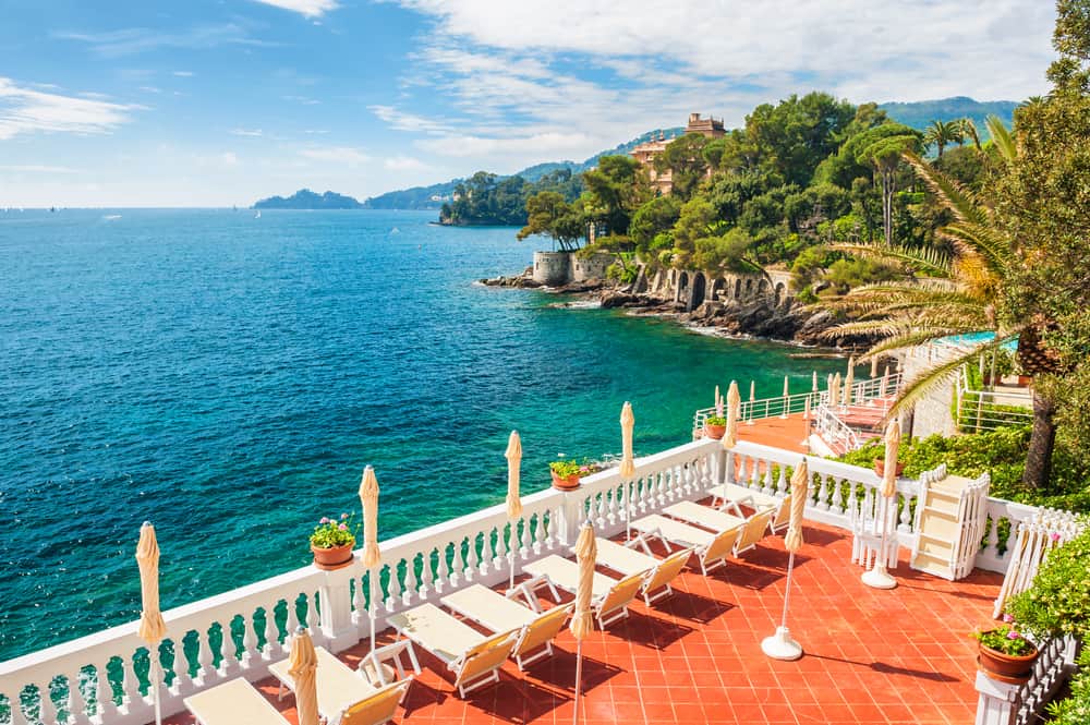 hotel overlooking the sea in italy