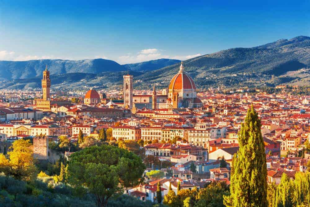 The Piazzale Michelangelo offers a great panoramic view of the city and is a wonderful stop during your one day in Florence.