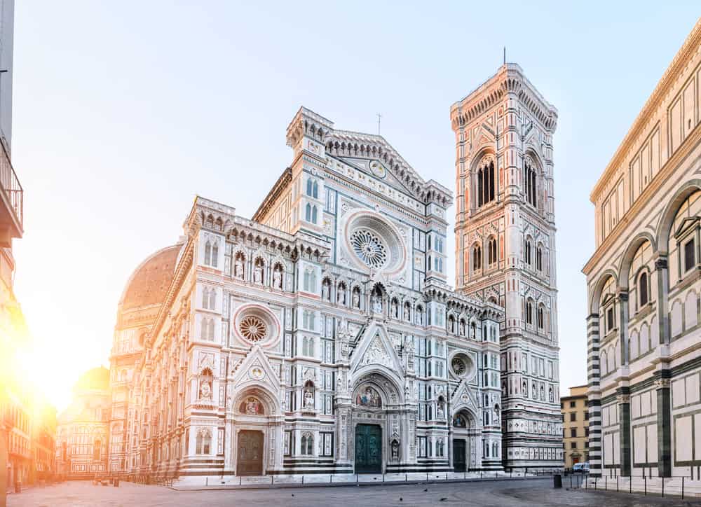 To finish up the Cathedral complex, you must see Giotto's Campanile towering views.