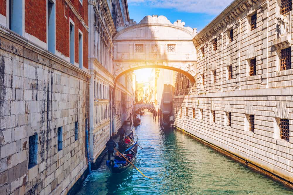 The bridge of sighs is a interesting place to visit during one day in venice