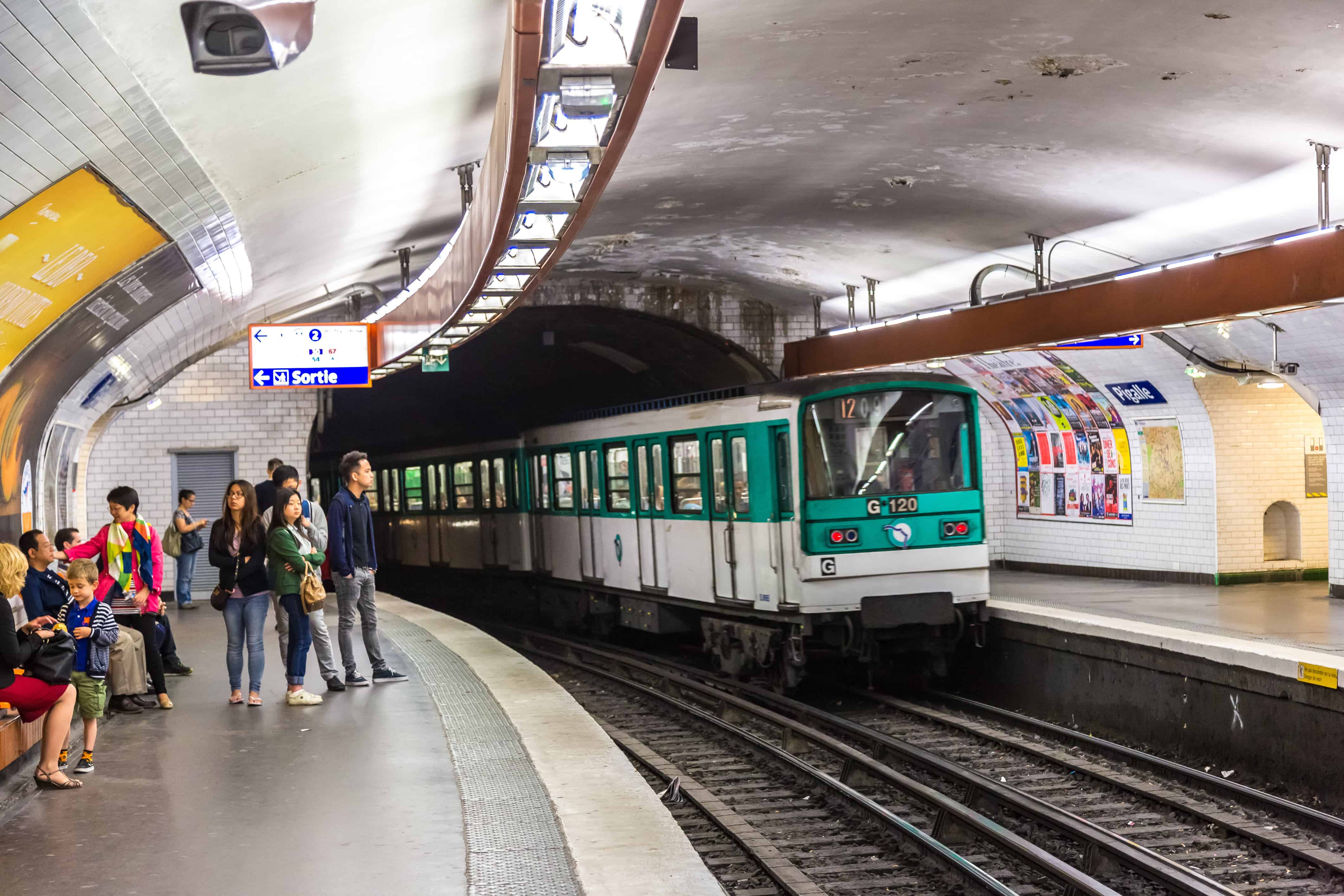 photo of Paris metro stations at rush hour