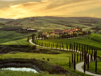 rolling hills in Tuscany Italy