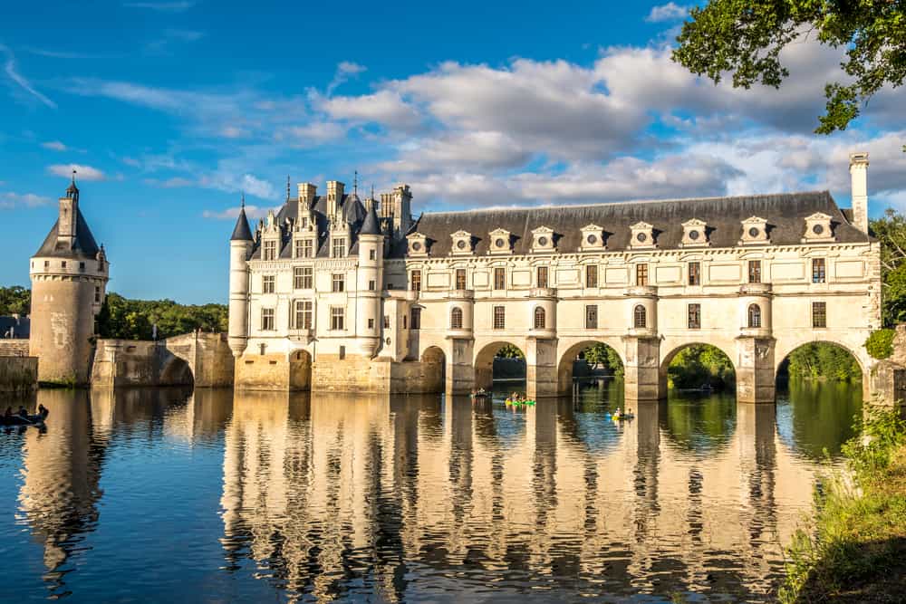 The beautiful Chateau de Chenonceau castle in france