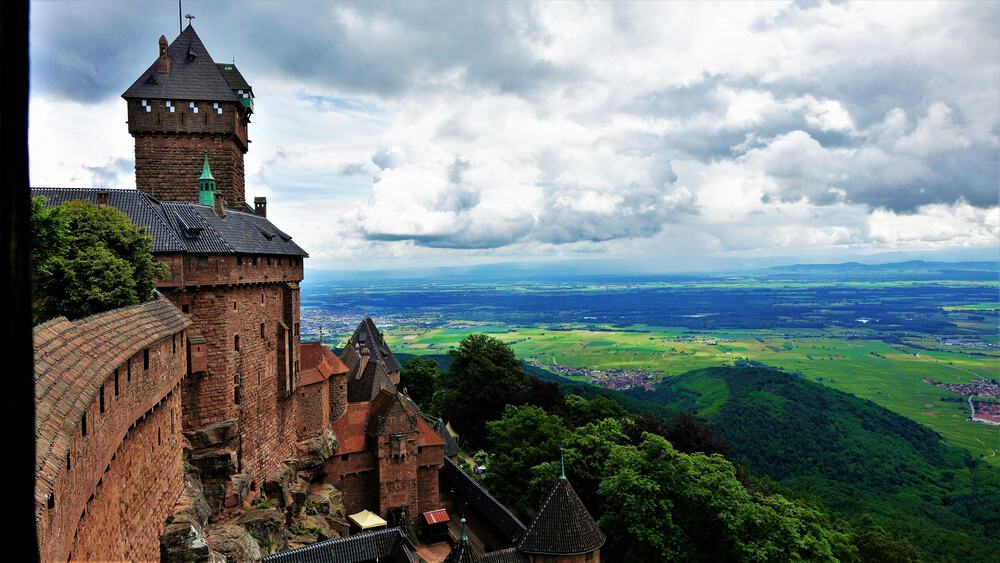 amazing view from Chateau du Haut-Kœigsbourg castle in france
