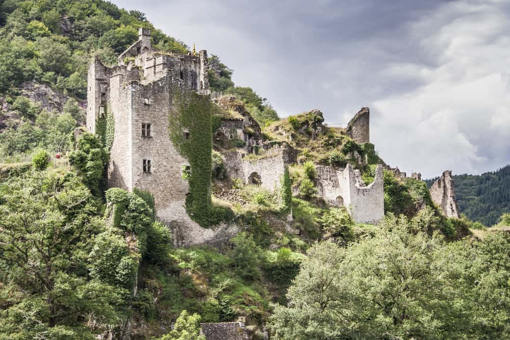 The mysterious ruins of Tours de Merle castle in france