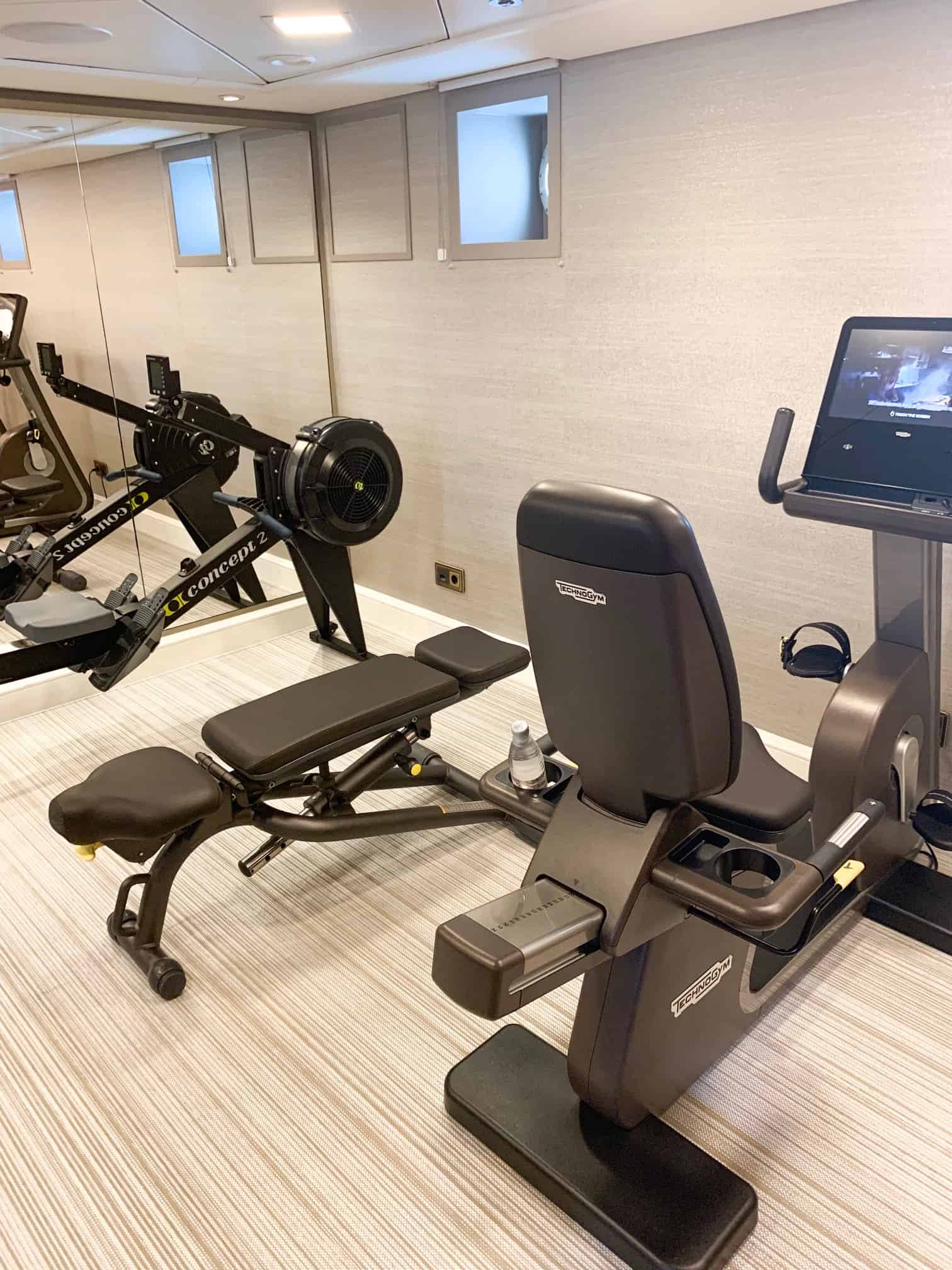 fitness room on european river cruise