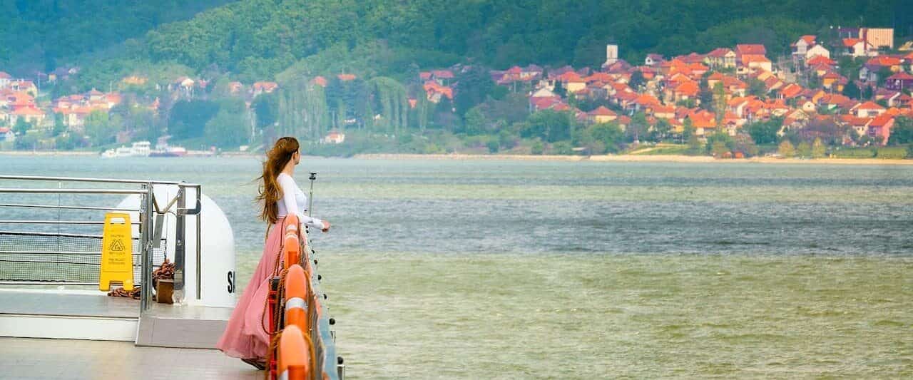 view while sailing on iron gates