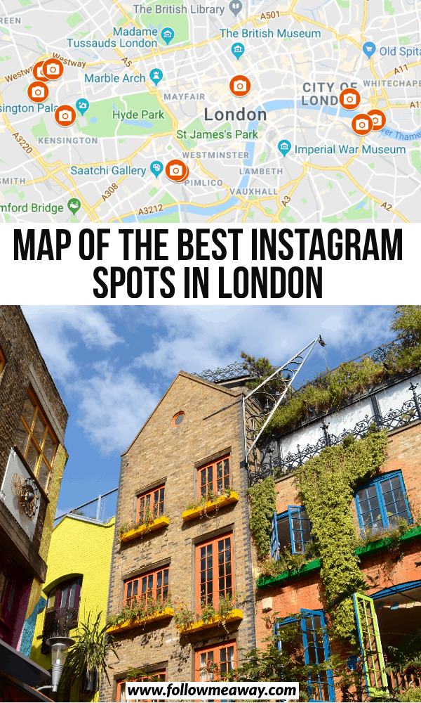 map of the best instagram spots in london