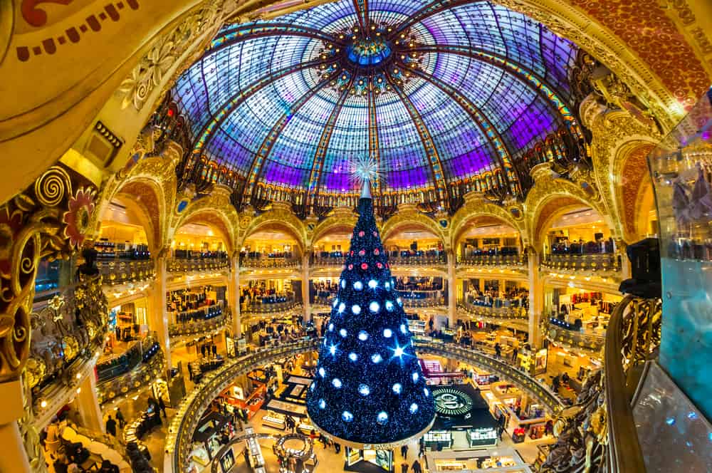 Check out the galleries lafayette during christmas in paris