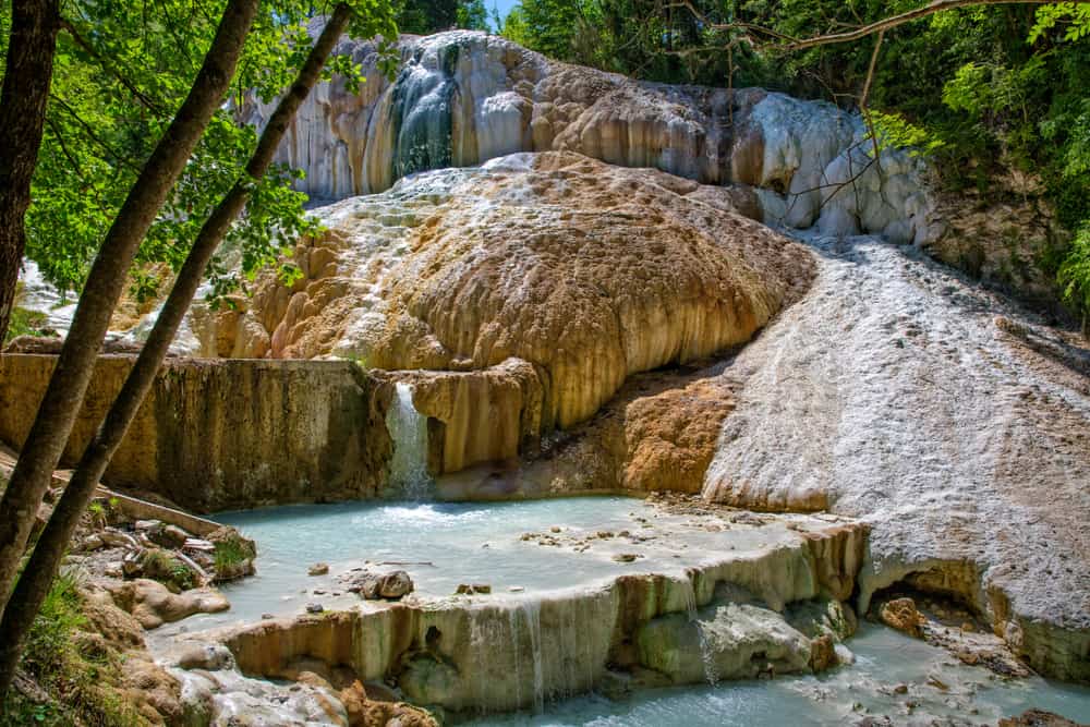 The calcium build up near the thermal springs of Bagni San Filippo make it a famous hot spring in Tuscany! 