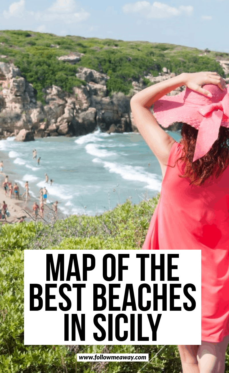 map of the best beaches in sicily