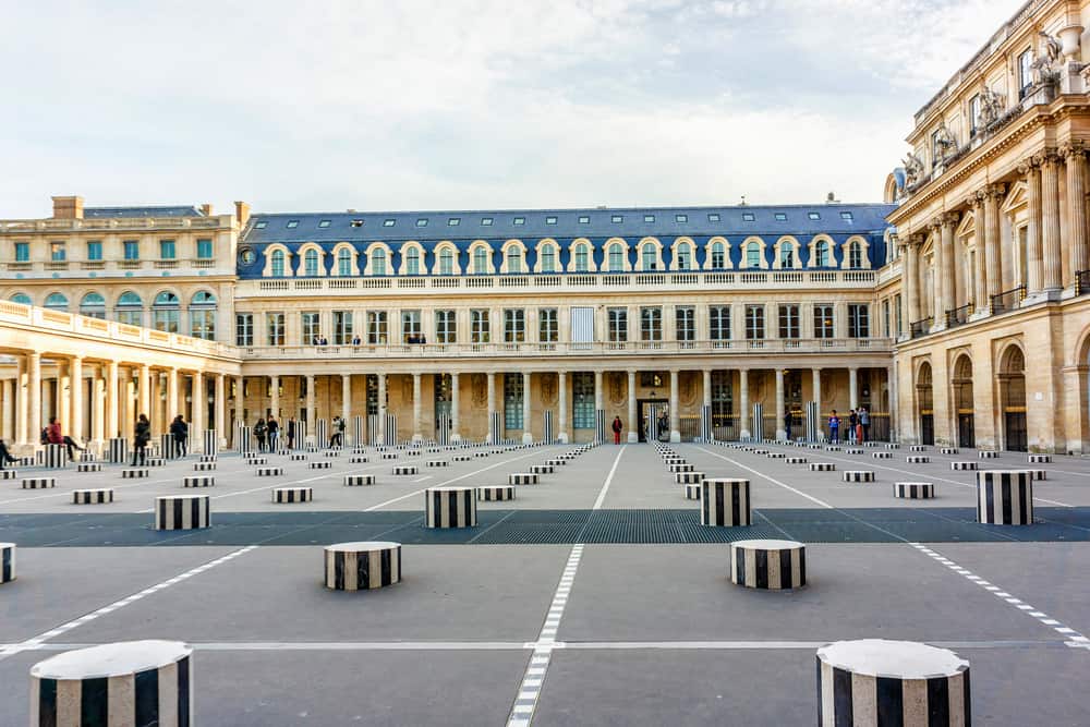 the Columns of Buren at the Palais Royale in Paris