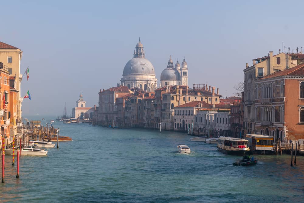 The Grand Canal in Venice in Winter