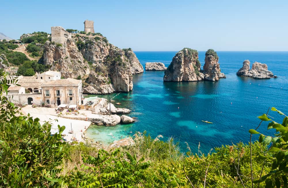 stunning coast along sicily featuring a beach in sicily