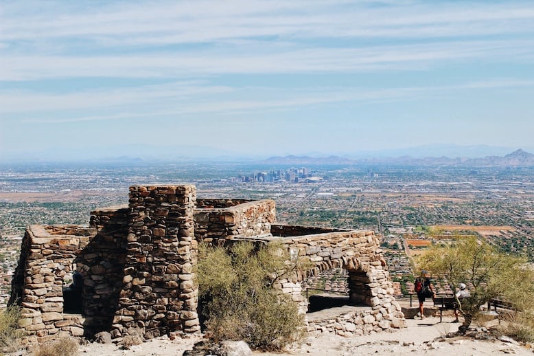 Holbert Trail view from Dobbins Lookout on one of the best hikes in Phoenix