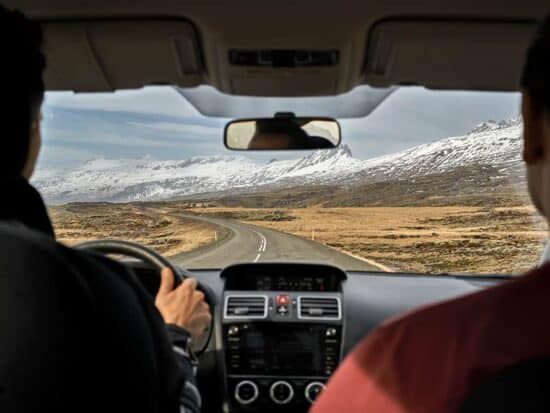 driving manual in an iceland car rental on the ring road