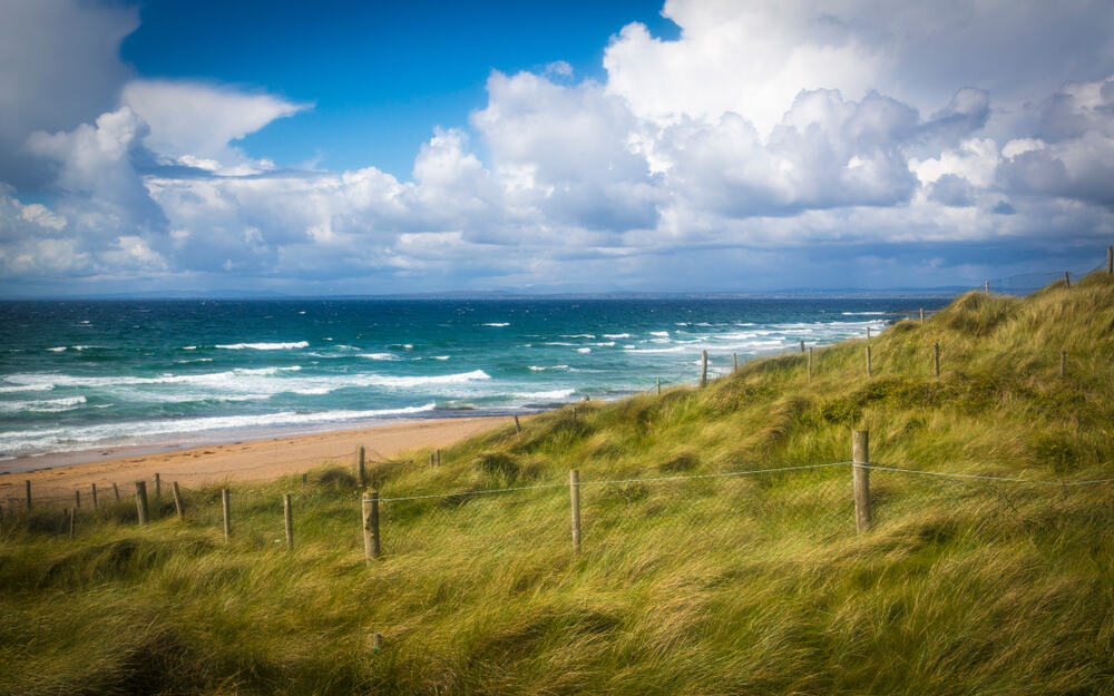 grasslands of Fanore beach of beaches in Ireland