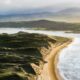 Five Finger strand beach in Ireland at sunset