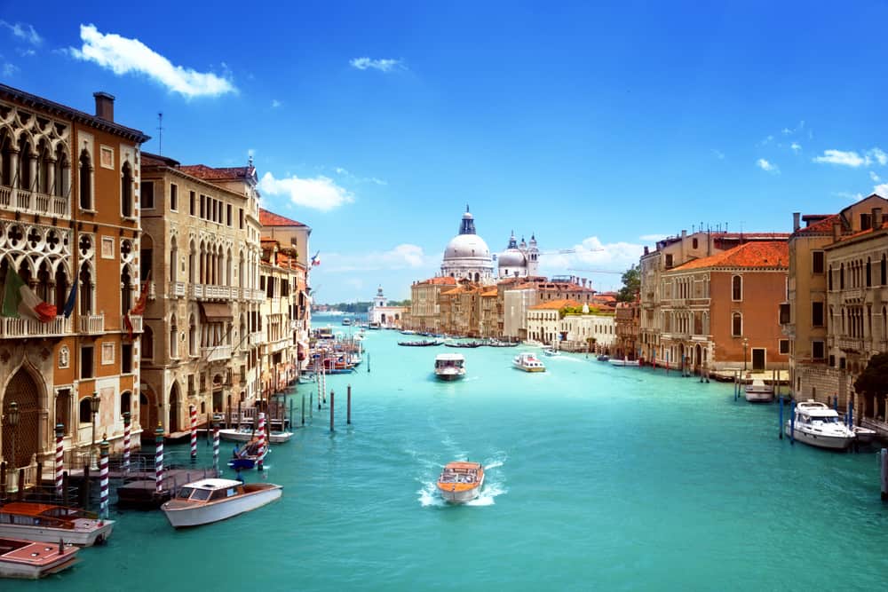 Venice Canal with Blue Water