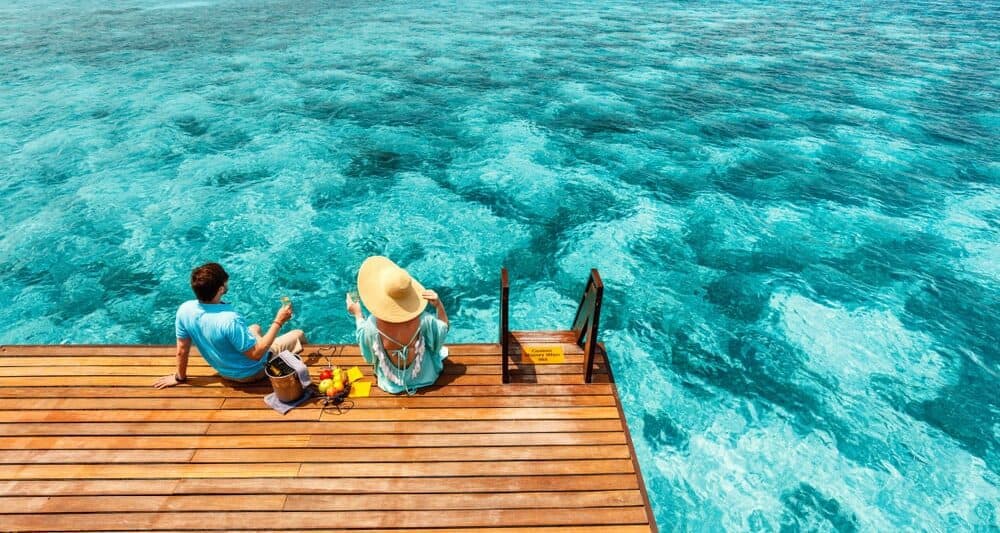 Photo of a Couple that Could Be You on Your Maldives Honeymoon