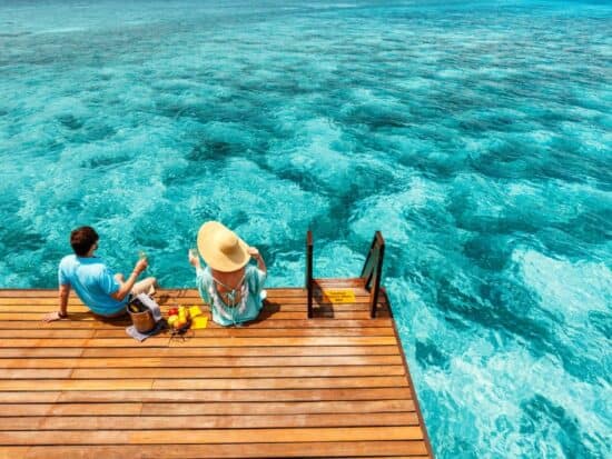 Photo of a Couple that Could Be You on Your Maldives Honeymoon