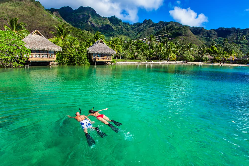 Photo of Couple Snorkeling in the Maldives, a Perfect Maldives Honeymoon Activity