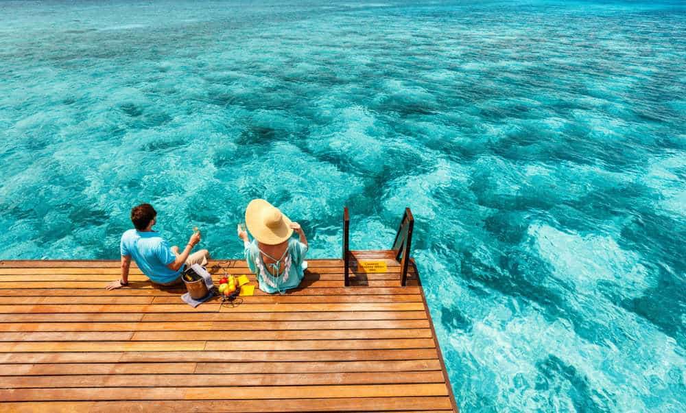 Photo of a Couple that Could Be You on Your Maldives Honeymoon