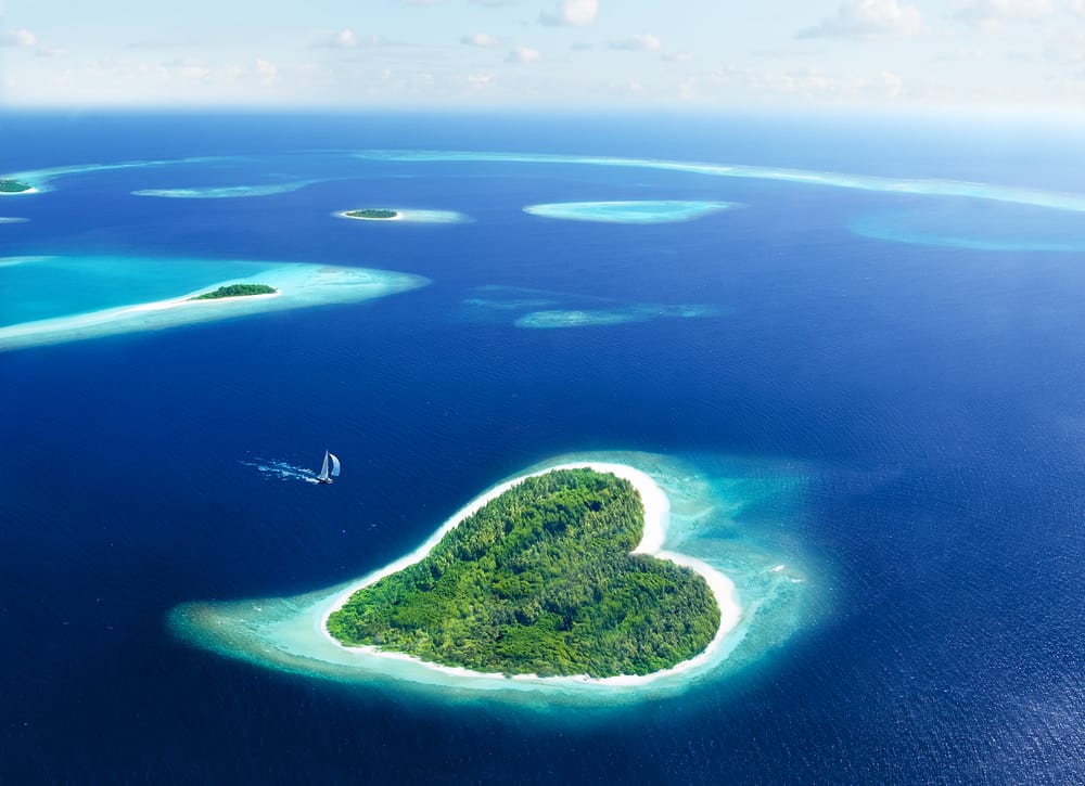 Photo of a Heart Shaped Island to Check Out on Your Maldives Honeymoon