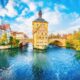 Yellow House over water on the Romantic Road Germany